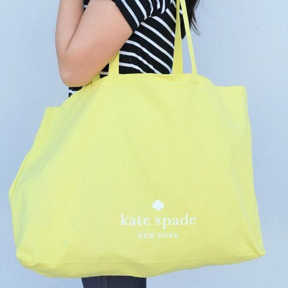 NWT Kate Spade LOGO Large Canvas Shopper Tote - Picture 1 of 9